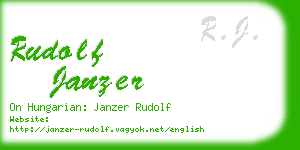 rudolf janzer business card